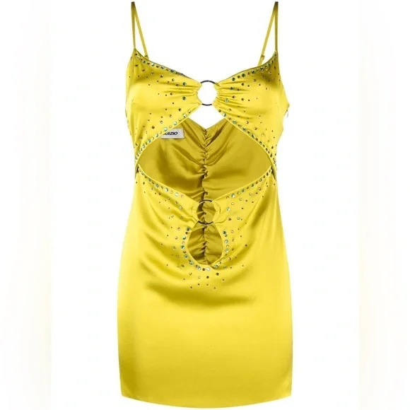 slim fit dress slacks Guizio Lina Midi Dress Honey Butter / M main image 0